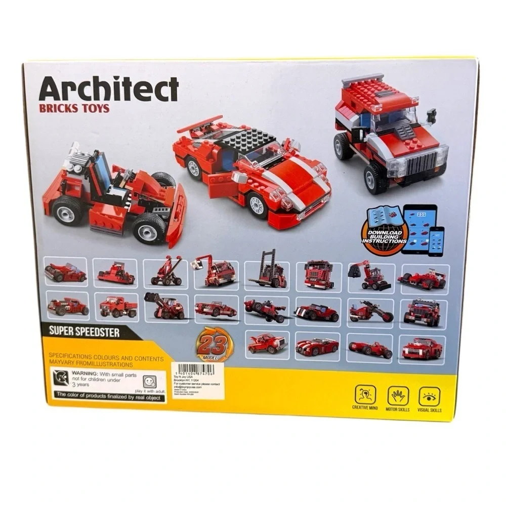 4/$25 Architect Building Brick Set Car Super Speedster 23 Models in 1 NIB